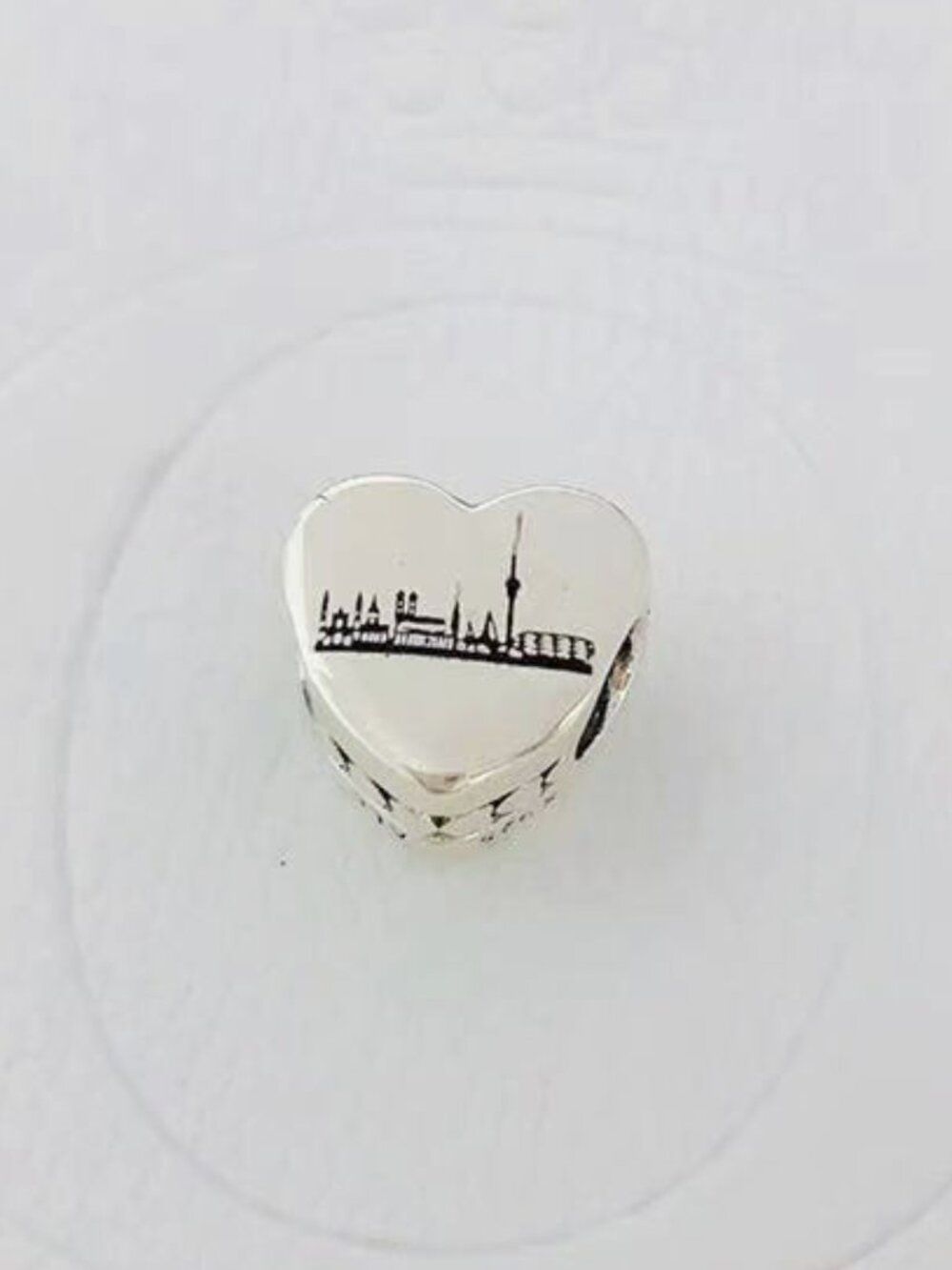 Pandora Munich German Exclusive Heart Bead Charm Munich City Heart S925 Sterling
